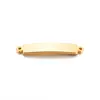 Conector de Pulseira Longo Curvo 5*30mm Aço Inoxidável Retangular Duplo Furo Pingente Acessórios para Joias DIY