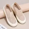 Nuevos zapatos de pescador de encaje para primavera y verano para mujer, modernos y versátiles, zapatos casuales estilo chino con suela gruesa sin cordones para mujer