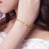 Pulsera chapada en oro con cuentas de transferencia, pulsera esmerilada, pulsera chapada en oro 3D multicapa, Passepartout, joyería coreana, regalo