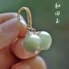 Jóias mais vendidas Hetian Jade Ear Hook 10mm Jade Brincos DIY Feminino Ear Hook Jade Brincos Sun Green Brincos