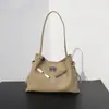 Bolsa Saco de Couro Bovino de Primeira Camada, Couro Macio Granulado, com Fechamento Simples de Trava, Bolsa de Mão Kelly, Bolsa de Ombro Transversal de Couro Genuíno