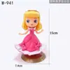 Decoración para Hornear Pastel Sólida Princesa Blanca Nieves Mulan Juego de Ocho Piezas Adornos Niña Pequeña