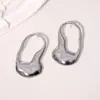 Amazon Pendientes Transfronterizos de Acero de Titanio Diseño de Nicho Moda Personalidad Versátil Acero Inoxidable Pendientes Irregulares Simples