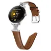 Adequado para Google Pixel 1/2/3/4 Alça de Letra com Cauda de Diamante Padrão Diagonal Couro Genuíno Metal Nova Pulseira de Smartwatch