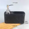 Juego de taza de enjuague bucal con diseño de mármol para baño, botella de prensa de cerámica, juego para el hogar, juego de almacenamiento para baño de hotel, juego de tres piezas