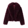Atacado Fábrica de Roupas Femininas Transfronteiriça 2026 Estilo Retro Francês Elegante Moda Versátil Quente Casaco Curto de Pele