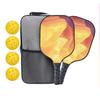 Raquete de Pickleball Personalizada Oem/Odm Feita de Material de Fibra de Carbono/Fibra de Vidro com Logotipo Imprimível para E-commerce Transfronteiriço