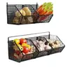 Cesta de Almacenamiento para Cebollín, Jengibre y Ajo Cesta de Almacenamiento para Ajo de Cocina para Colgar en la Pared Estante de Almacenamiento para Jengibre y Ajo Caja de Alimentos para Colgar en la Pared