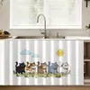 Cortina para cobrir bagunça de armário, prateleira de armazenamento, cortina decorativa para armário e balcão de bar, não requer furar, pano para cobrir porta de armário de cozinha