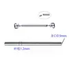 Aretes de Titanio F136 con Rosca Interna, Barras Rectas Doble Punta para Lengua, Accesorios de Joyería para Piercing de Puente de Oreja de Aleación de Titanio G23 de Grado Implantable