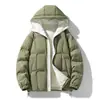 Jaqueta de algodão com capuz para homem, estilo transfronteiriço 2026, corte solto, tamanhos grandes, estilo novo, casaco de inverno com capuz, jaqueta de algodão casual espessa