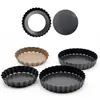 Fabricante Produce Sartén para Tarta de Frutas de Acero al Carbono Antiadherente Molde para Mini Pasteles de 3/4/ 5 Pulgadas Crisantemo Base Extraíble Molde para Pay Molde para Tartaletas de Huevo