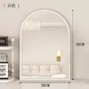 Espejo de Alta Definición para Uso Doméstico que se Puede Colgar o Parar en el Suelo, Adecuado para Zapaterías, Habitaciones de Niñas, Residencias Estudiantiles y como Espejo de Cuerpo Entero para Maquillaje y Vestir con Forma Única