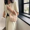 Bolso Nube Plisado Coreano para Mujer Nicho de Mano Cuadros Bolso Burbuja 2024 Nuevo Estilo Estilo Plumífero Mini Bolso de Mano