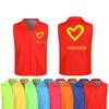 Colete voluntário personalizado logotipo impresso macacão publicidade camisa atividades de ferramentas para promover o colete vermelho voluntário