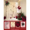 Set de decoración de boda estilo coreano con cortinas de tela, bata de novia, fondo para fotos, habitación de bodas, moños y flores artificiales