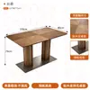 Restaurante chinês pequeno mesa de jantar cor de noz mesa minimalista moderna mesa de café loja de café refeição bonita refeição simples mesa longa cadeira estofada