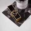 Anillo Geométrico Jingqiao Europeo y Americano de Acero Inoxidable Anillo Envuelto con Línea Brillante de Acero Inoxidable Color Oro 18K Oro y Plata
