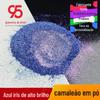 Íris de alto brilho azul camaleão pó impressão artesanato glitter fogo laca cera aurora pó unha mágica pó atacado