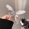 Design de Personalidade Senso de Estilo Líquido Borboleta Garra de Cabelo Metal Frio Estilo Traseira da Cabeça Grande Pinça Tubarão Novo Presilha de Cabelo Acessórios de Cabelo