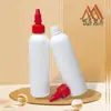 Botella Redonda de Mascota de Hombro Inclinado de 120ml Botella de Esencia de Pegamento Blanco para Pelucas Pegamento Fuerte para Escenario Maquillaje Cosplay Pegamento Especial