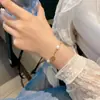 2026 Nova Versão Coreana Corrente Pérola de Água Doce Simples e Estiloso Pulseira Feminina Tendência, Joia Pulseira Feminina Elegante de Alto Padrão