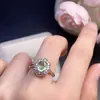 Suministro exclusivo transfronterizo de anillos de turmalina natural S925, 6x8mm, joyería, accesorios para mujer, venta al por mayor de fábrica