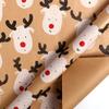 Papel de Presente de Natal Grande Rolo Mais Vendido Transfronteiriço Ecológico Amarelo Vintage Papel Kraft para Artesanato de Árvore de Natal DIY