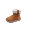 Botas de Nieve para Niños 2026 Otoño Nuevo Estilo Zapatos Grandes de Algodón para Niñas Acolchado de Terciopelo Botas de Nieve Cálidas de Algodón para Niños