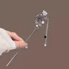 Grampo de Cabelo com Borla de Madeira Antiga Feminino Sândalo Preto de Alta Qualidade Placa de Cabelo Acessórios de Cabelo Elegantes para Hanfu Cheongsam