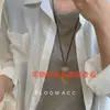 Collar Largo con Colgante Asimétrico Geométrico Simple Ins Coreano para Mujer Cadena de Accesorio Versátil Ajustable Elegante de Nicho