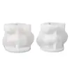 Molde para vela nuevo tres dimensiones pequeño adorable elefante corbata de moño pequeño elefante moño pequeño elefante vela elefante yeso molde de silicona