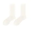 Calcetines de algodón puro para mujer, finos y transpirables para verano, estilo holgado, calcetines blancos para combinar con zapatos de cuero pequeños, calcetines versátiles de media pantorrilla para verano
