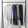 Ropa de otoño pantalones largos algodón suéter de algodón fino para hombre algodón traje de ropa interior térmica para jóvenes y mediana edad cuello alto medio otoño e invierno