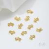 Accesorios de colgante de borla de dos y tres colgantes chapados en oro real de cobre 18K que conservan el color, hebilla de cierre con acabado de perlas de doble y triple fila, cadena de extensión