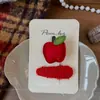 Novo Grampo de Cabelo Vermelho Morango Estilo Coreano para Crianças, Doce Clipe Lateral de Lantejoulas para Franja de Cabelo Acessórios de Cabelo Xadrez