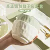 Tigela de Cerâmica Estilo Creme Sob Esmalte de Jingdezhen para Uso Doméstico 2026 Novo Modelo Louças Tigela para Sopa de Macarrão Tigela de Arroz Conjunto de Tigela e Prato para Inauguração de Casa