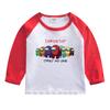 Camiseta de manga comprida para meninos e meninas outono novo infantil casual blusa de base primavera e outono roupas de algodão infantis