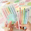 Conjunto de 6 Canetas Marca-Texto Desenho Sanrio, Mini Canetas Marcadoras de Alto Valor para Estudantes