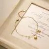 Nova Tornozeleira de Aço Titânio Não Desbota para Mulheres no Verão, Ouro 18K, Concha, Estrela do Mar, Diamante, Joia de Aço Inoxidável para Viagem