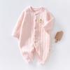 1 Macacão Acolchoado para Bebê Algodão Aerado Macacão para Bebê Categoria a Roupa Infantil Anyang Quente Outono Mangas Compridas Roupa de Casa