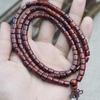 Pulsera de sándalo rojo lobular africano de madera maciza natural 2.0 cuentas de sándalo rojo sangre de Zambia 108 joya de mano para pareja de hombres y mujeres