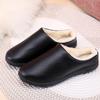 Pantufas de algodão para casa nova de inverno, confortáveis, quentes, com forro de lã, sem cadarço, sapatos femininos de algodão, sola macia, modernas, para todos os dias