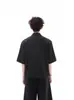 Verão 2025 Estilo Japonês Perfil Simples Zíper Camisa de Manga Curta Design de Nicho Senso Solto Casual Camisa Versátil