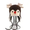 Sombrero de Ciervo Pequeño Sombrero de Punto Otoño e Invierno Lindo Súper Adorable Estilo Coreano Sombrero con Protección para las Orejas Suelto Sombrero de Pescador de Lana para Estudiante
