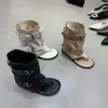 Primer Encuentro con las Sandalias de Hebilla Estilo Coreano para Mujer, Botas Versátiles de Tubo Corto con Punta de Dedo del Pie Estilo Motociclista para Verano en Gamuza