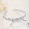 Nova Tiara de Cristal Colorida Estilo Coreano Tiara Elegante Cor Doce Moda Doce Tiara de Strass Acessórios de Cabelo para Mulheres