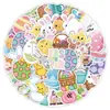 50 pegatinas nuevas de conejito de Pascua para teléfono móvil, vaso de agua, decoración de coche, pegatinas impermeables, pegatinas creativas para estudiantes