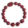 Pulseira de dragão de cinnábrio de ano de nascimento de alto teor para mulheres, areia dourada roxa, três-em-seis-em-um, Pulseira de Buda do Nascimento, presente para homens