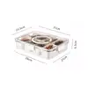 Caja de Almacenamiento de Especias y Condimentos de Grado Alimenticio Transfronteriza, Caja de Condimentos Sellada a Prueba de Polvo de Ocho Compartimentos para Cocina Doméstica